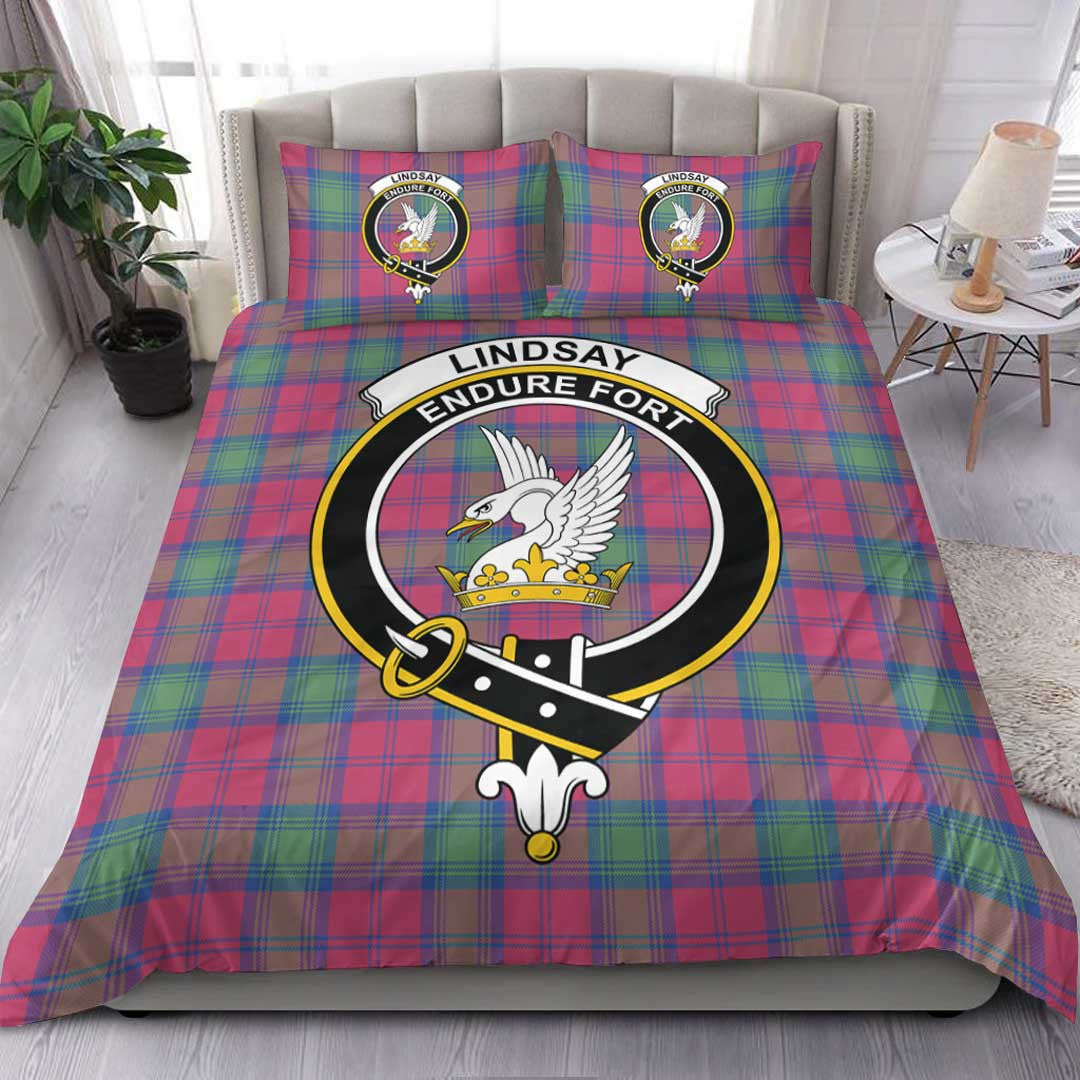 Lindsay Ancient Tartan Crest Bedding Set