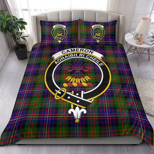 Cameron of Erracht Modern Tartan Crest Bedding Set