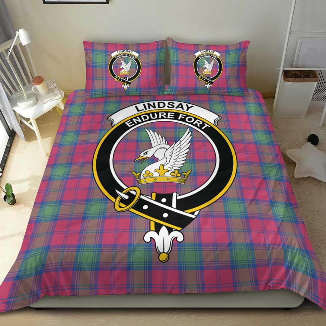 Lindsay Ancient Tartan Crest Bedding Set