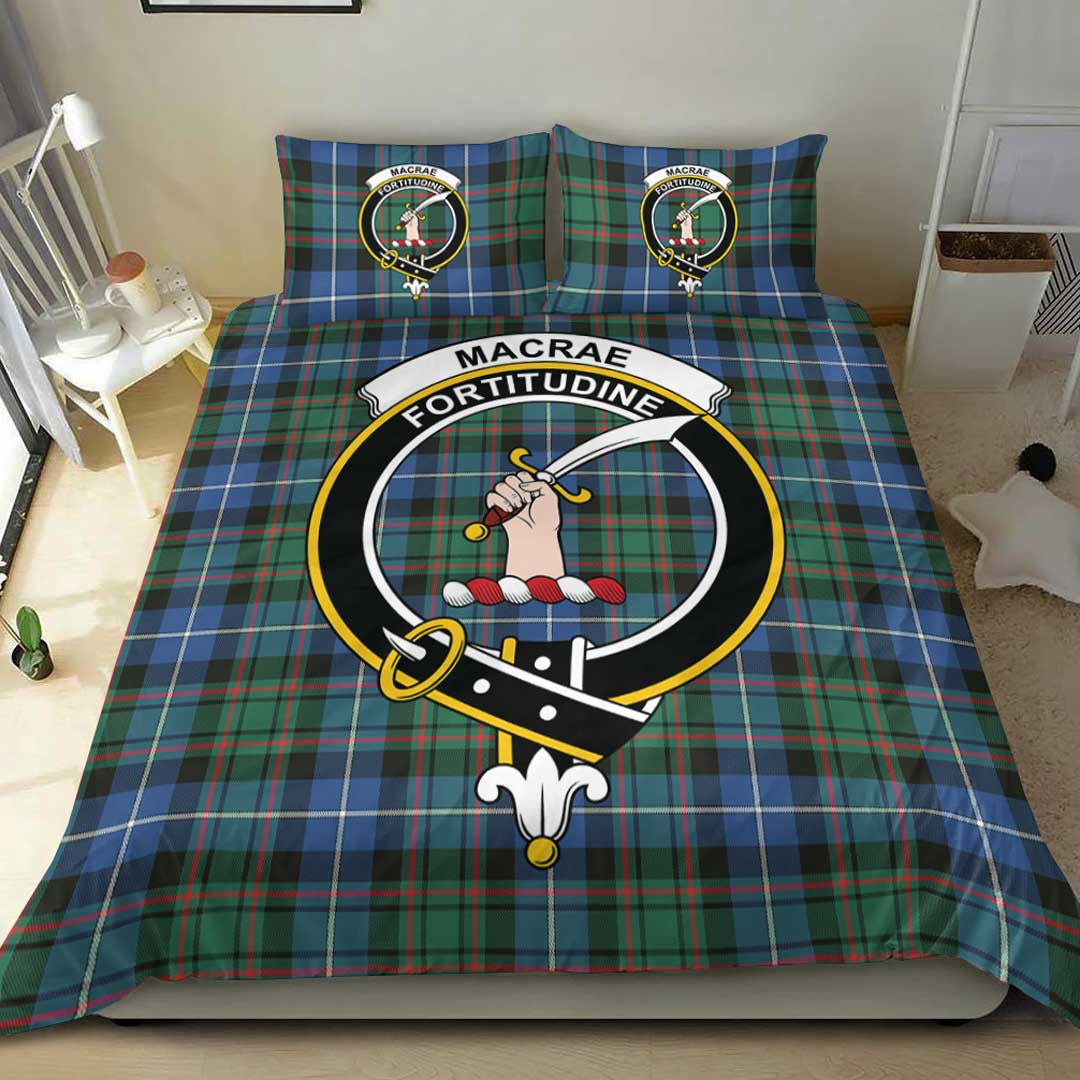 MacRae Hunting Ancient Tartan Crest Bedding Set