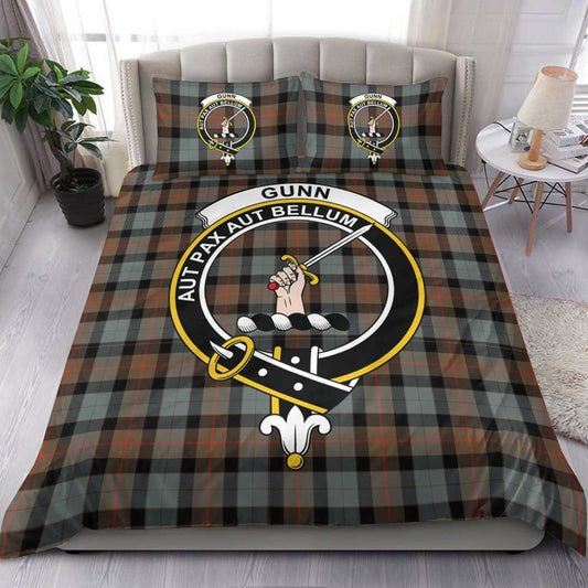 Gunn Weathered Tartan Crest Bedding Set