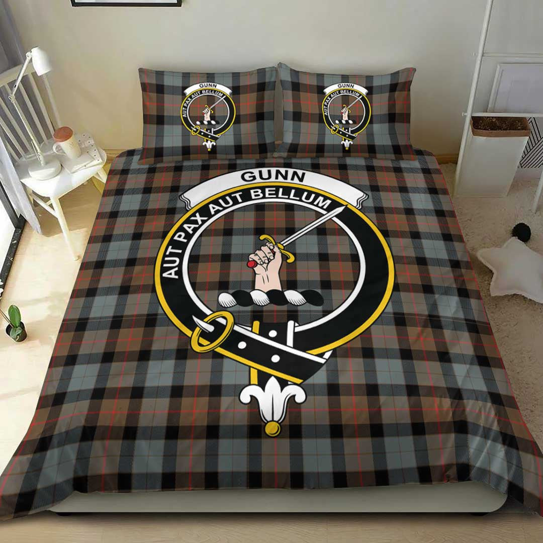 Gunn Weathered Tartan Crest Bedding Set