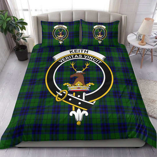 Keith Modern Tartan Crest Bedding Set