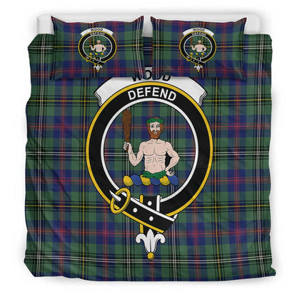 Wood Modern Tartan Crest Bedding Set