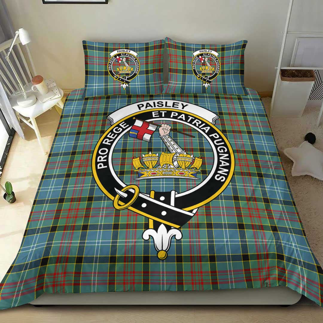 Paisley District Tartan Crest Bedding Set