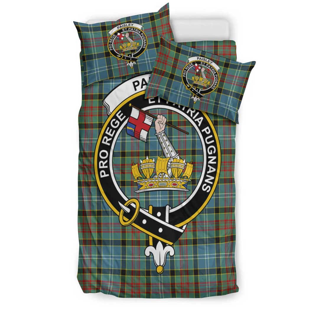 Paisley District Tartan Crest Bedding Set