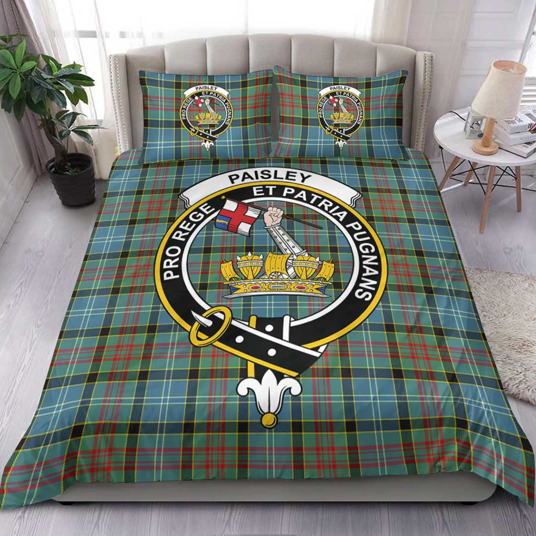 Paisley District Tartan Crest Bedding Set