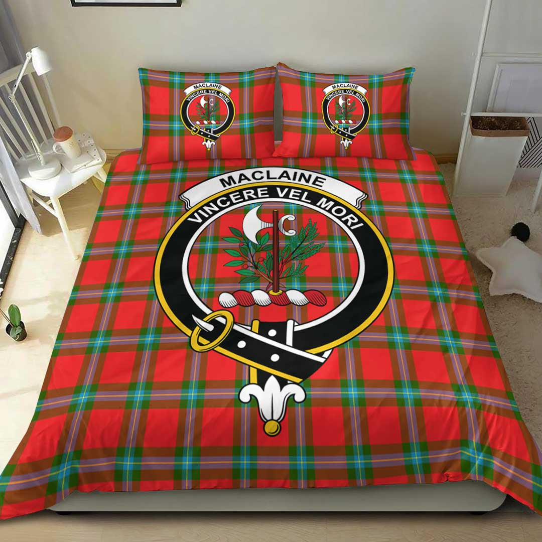MacLaine of Loch Buie Hunting Ancient Tartan Crest Bedding Set