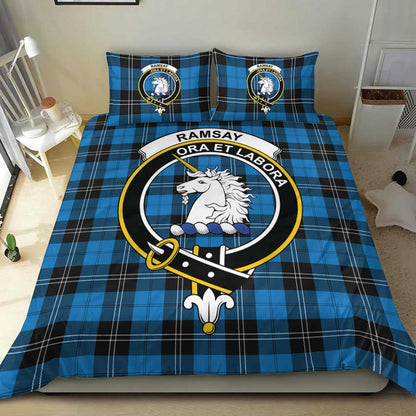 Ramsay Blue Ancient Tartan Crest Bedding Set