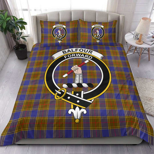 Balfour Modern Tartan Crest Bedding Set