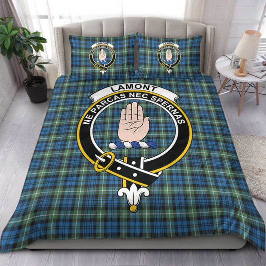 Lamont Ancient Tartan Crest Bedding Set