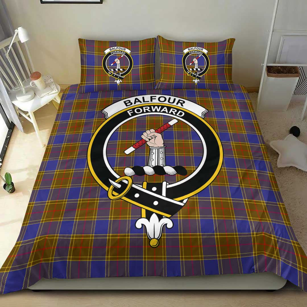 Balfour Modern Tartan Crest Bedding Set