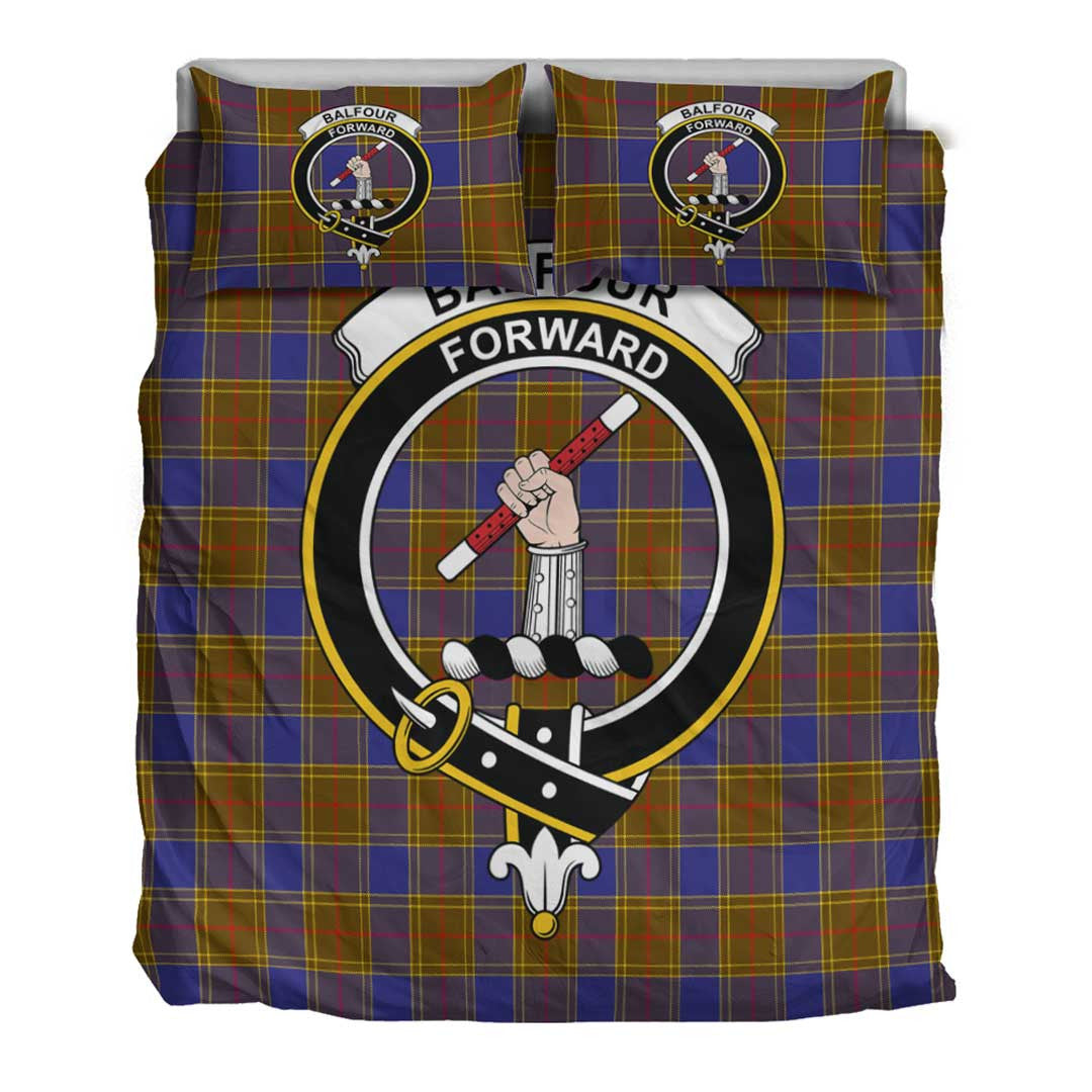 Balfour Modern Tartan Crest Bedding Set