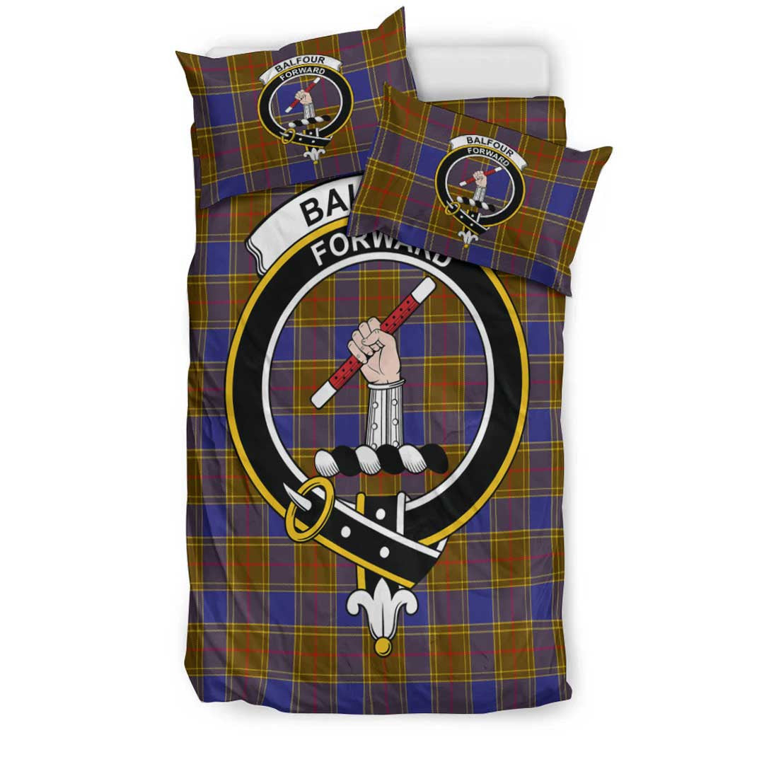 Balfour Modern Tartan Crest Bedding Set