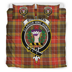 Buchanan Old Set Weathered Tartan Crest Bedding Set