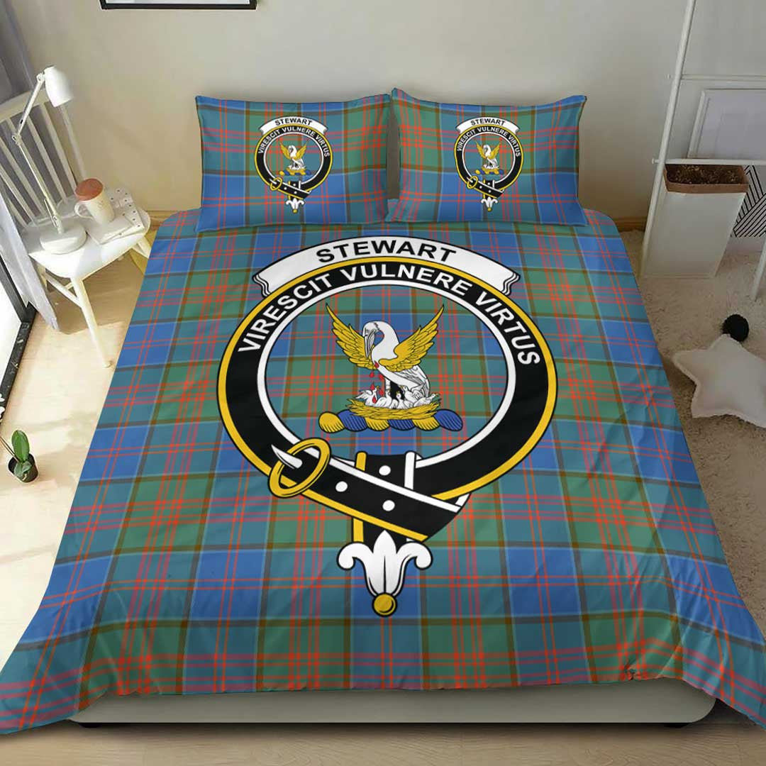 Stewart of Appin Hunting Ancient Tartan Crest Bedding Set