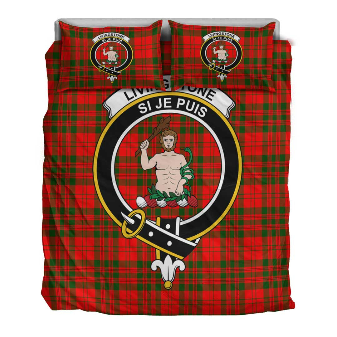 Livingstone Modern Tartan Crest Bedding Set