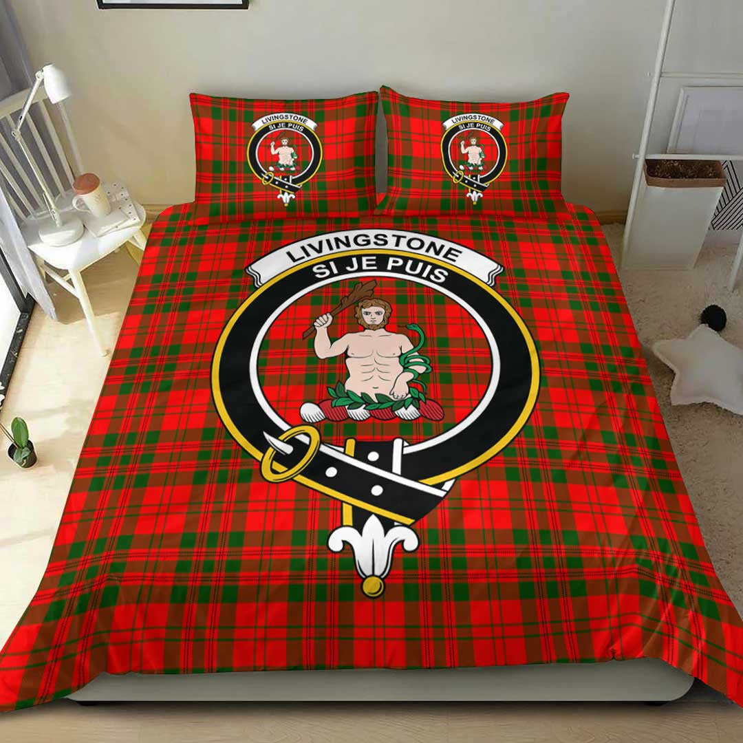 Livingstone Modern Tartan Crest Bedding Set