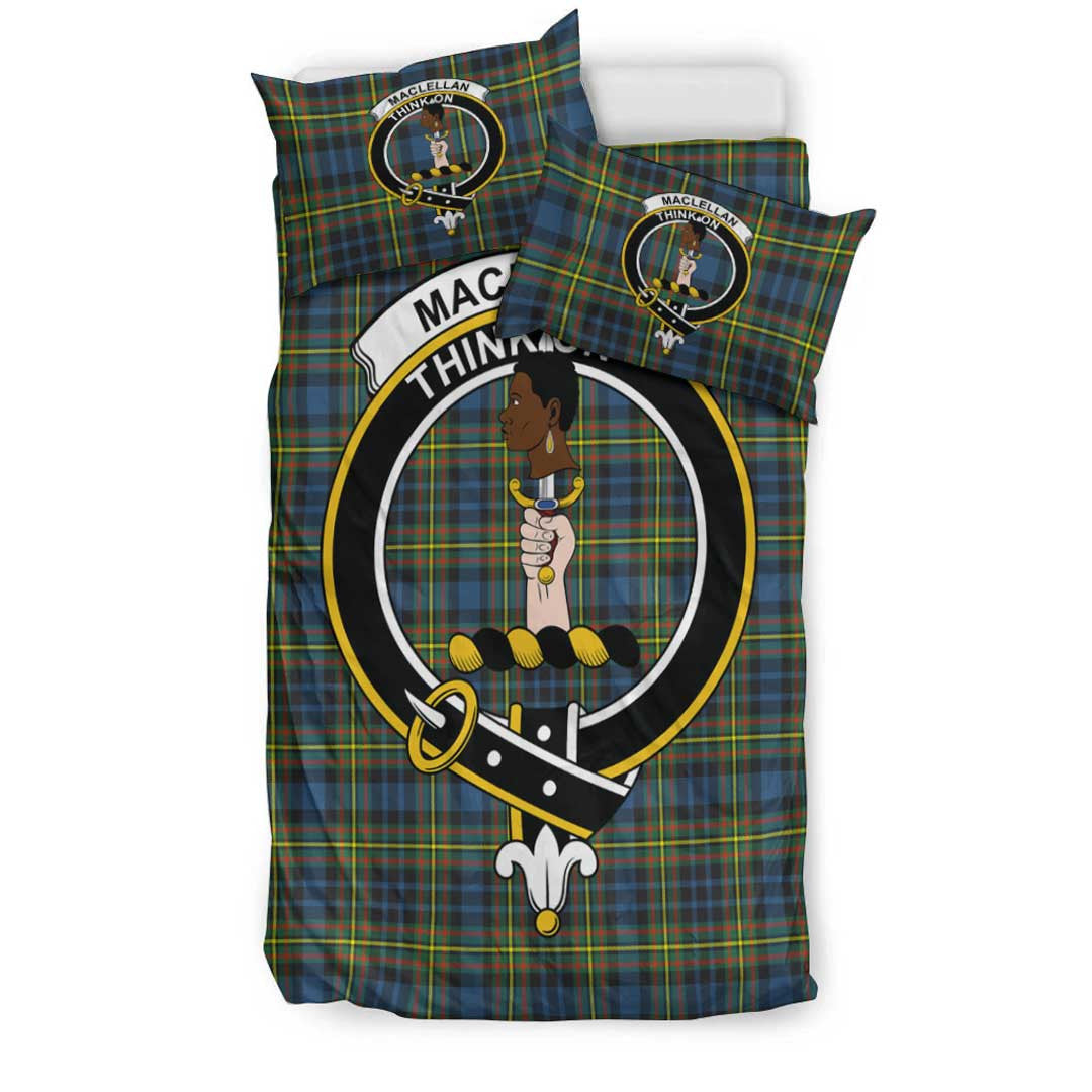 MacLellan Ancient Tartan Crest Bedding Set