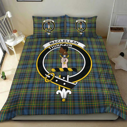 MacLellan Ancient Tartan Crest Bedding Set