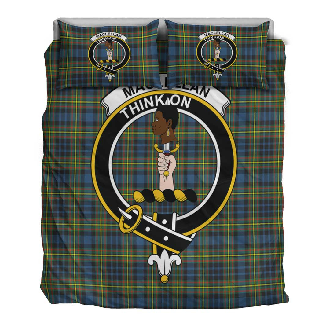 MacLellan Ancient Tartan Crest Bedding Set