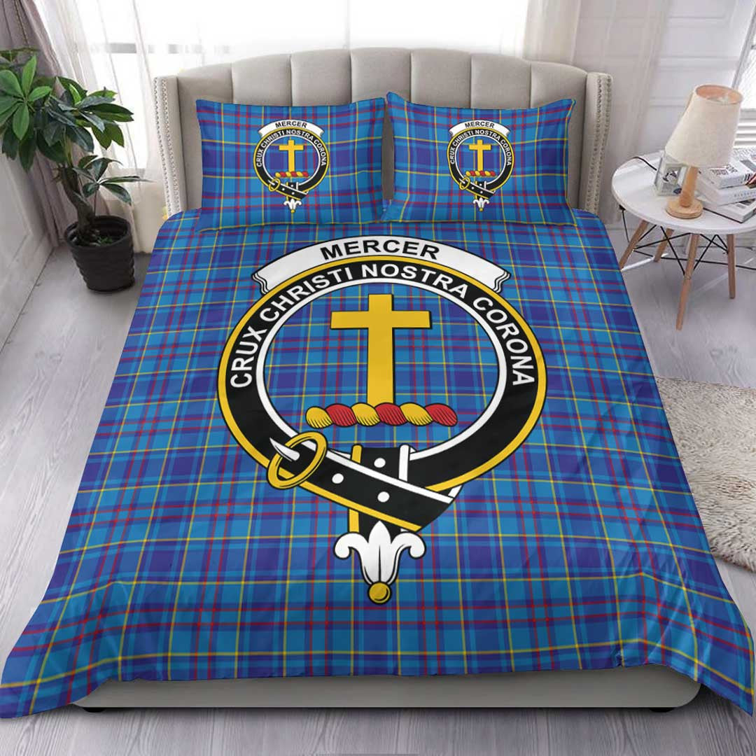 Mercer Modern Tartan Crest Bedding Set