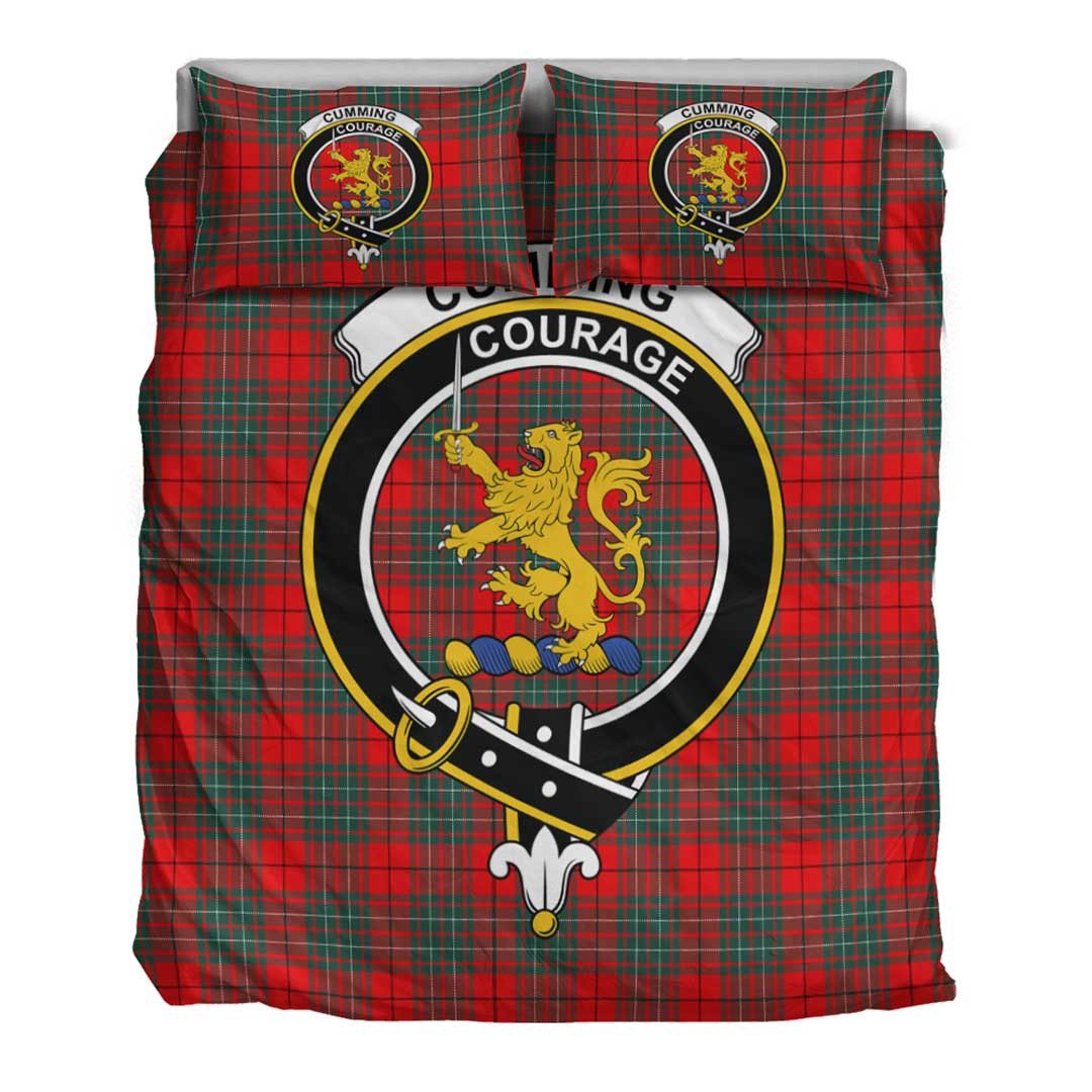 Cumming Modern Tartan Crest Bedding Set