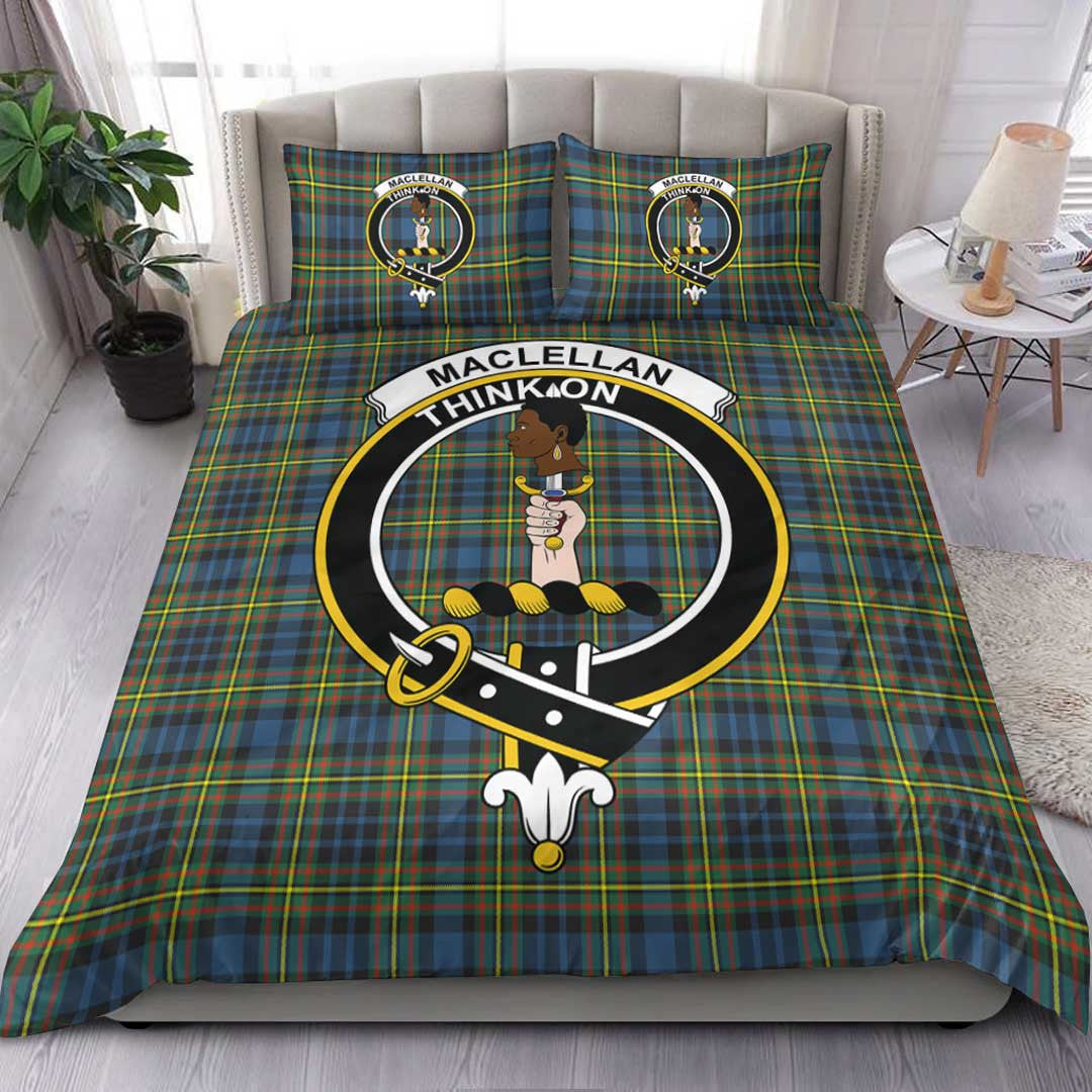 MacLellan Ancient Tartan Crest Bedding Set