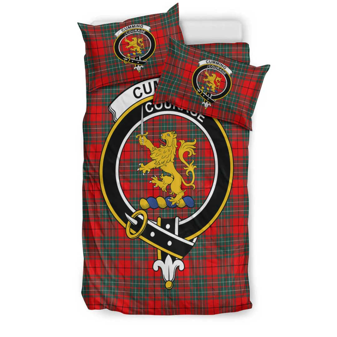 Cumming Modern Tartan Crest Bedding Set