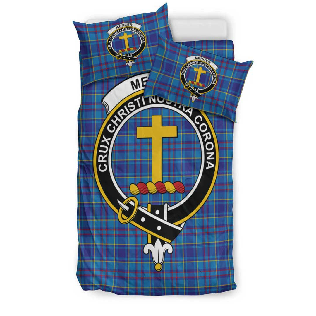 Mercer Modern Tartan Crest Bedding Set