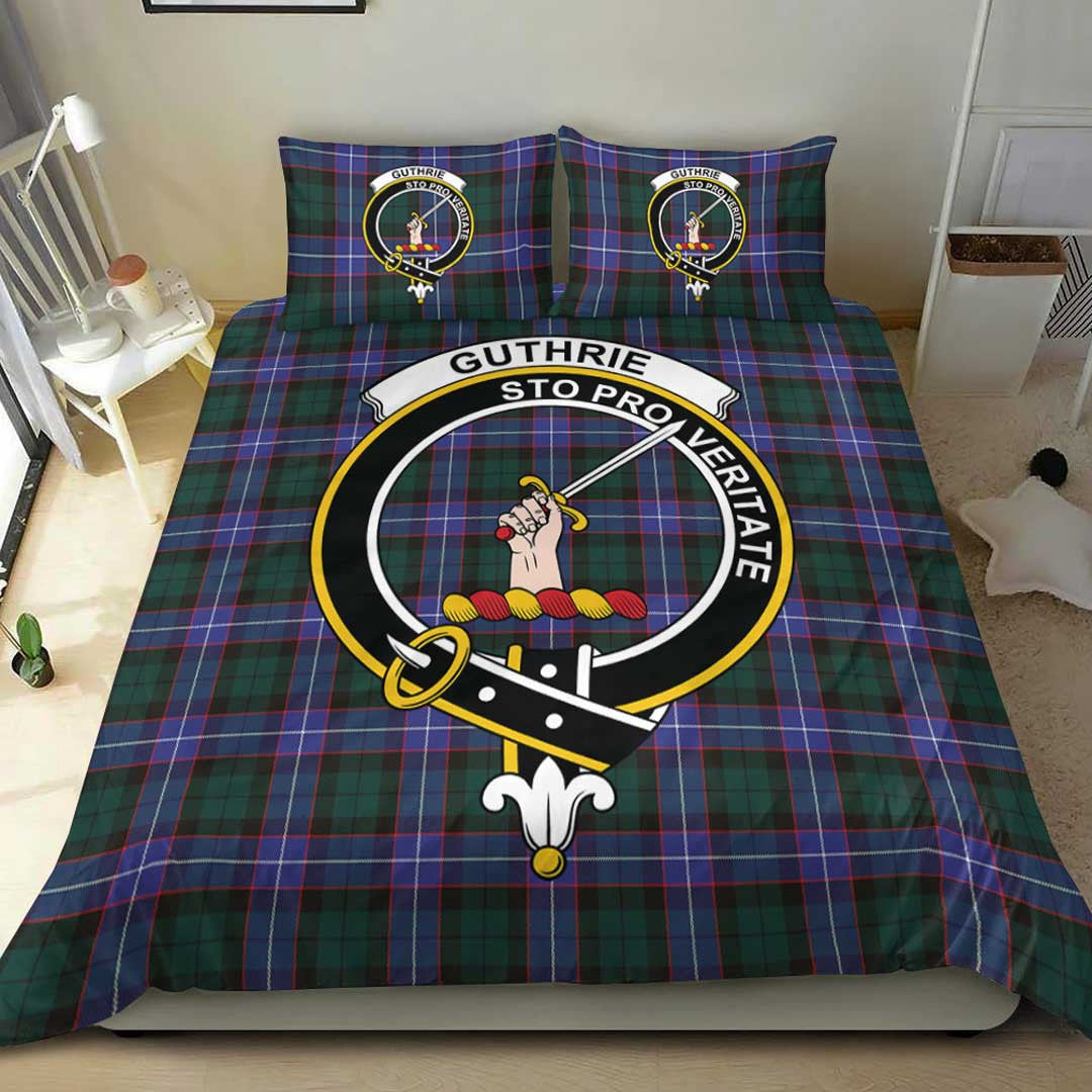 Guthrie Modern Tartan Crest Bedding Set