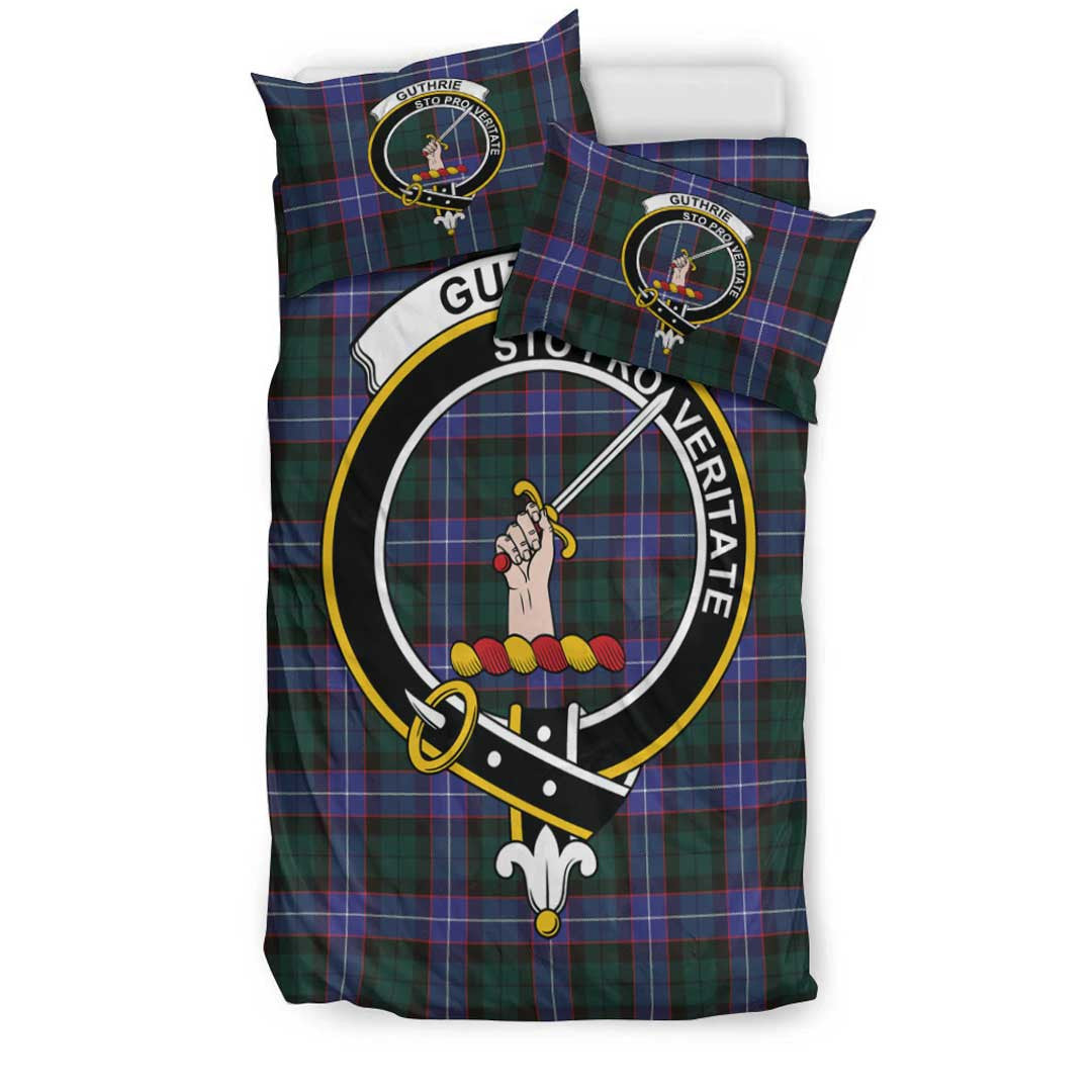 Guthrie Modern Tartan Crest Bedding Set