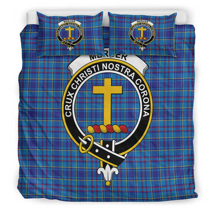 Mercer Modern Tartan Crest Bedding Set