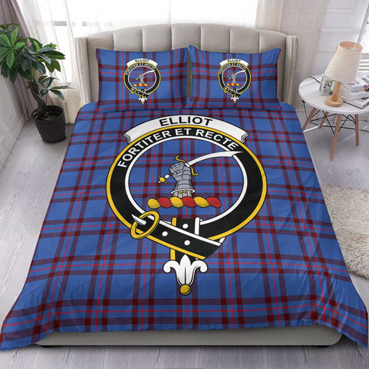 Elliot Modern Tartan Crest Bedding Set