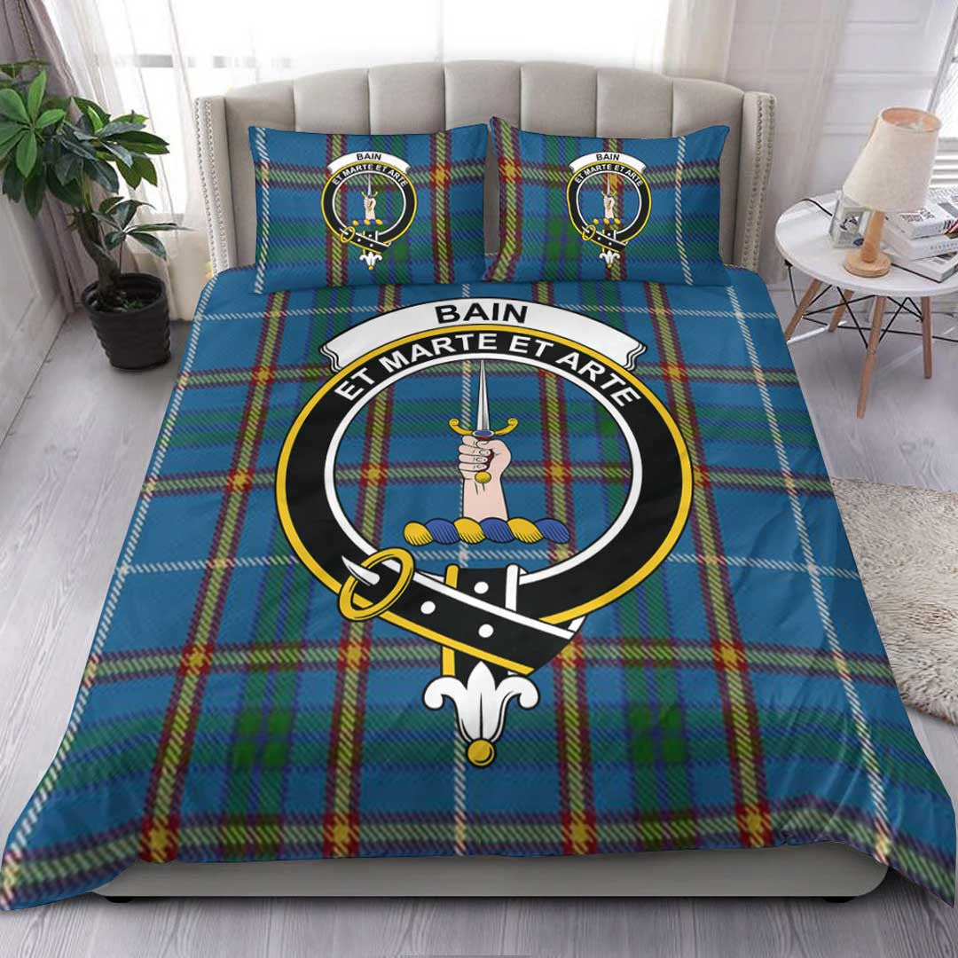 Bain Tartan Crest Bedding Set