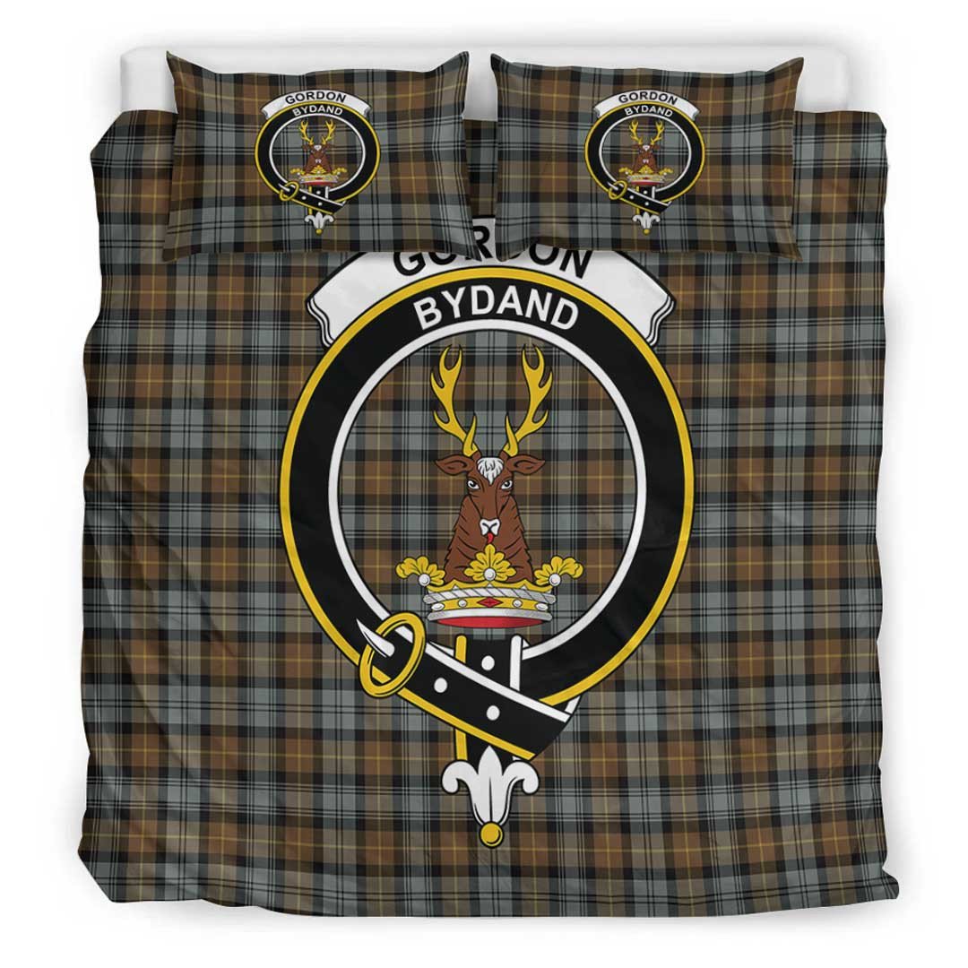 Gordon Weathered Tartan Crest Bedding Set