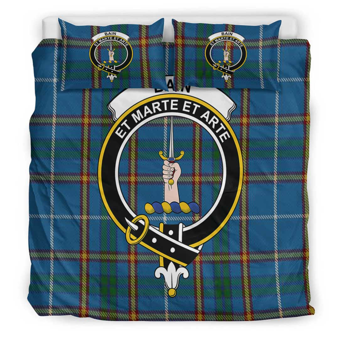 Bain Tartan Crest Bedding Set