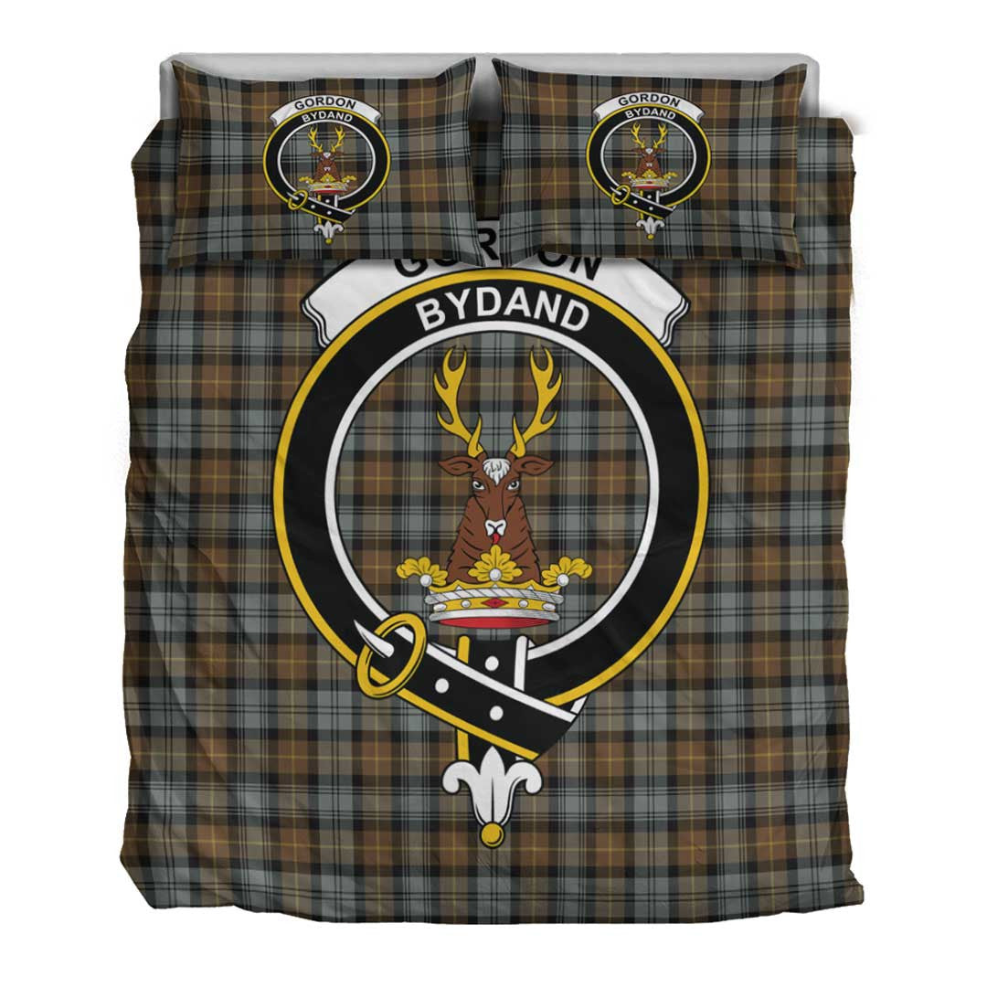 Gordon Weathered Tartan Crest Bedding Set