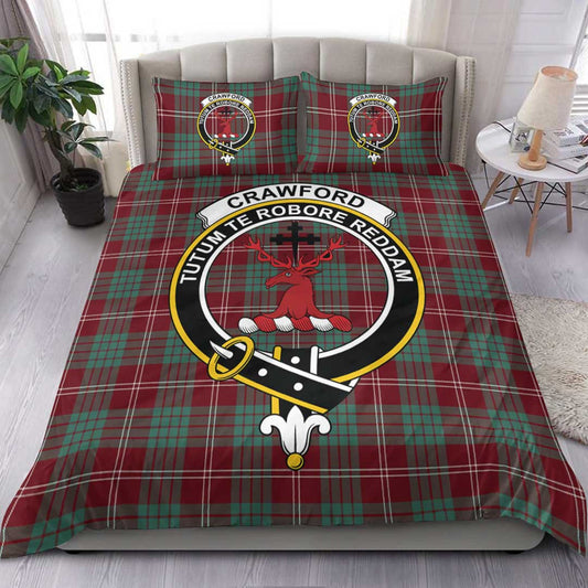 Crawford Modern Tartan Crest Bedding Set