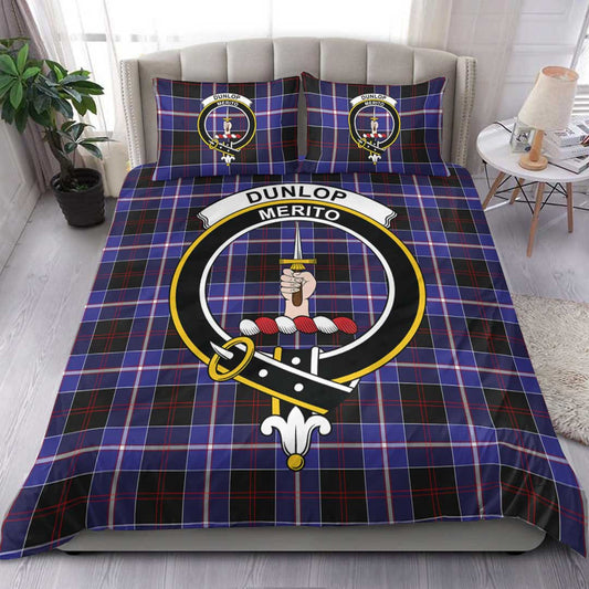 Dunlop Modern Tartan Crest Bedding Set