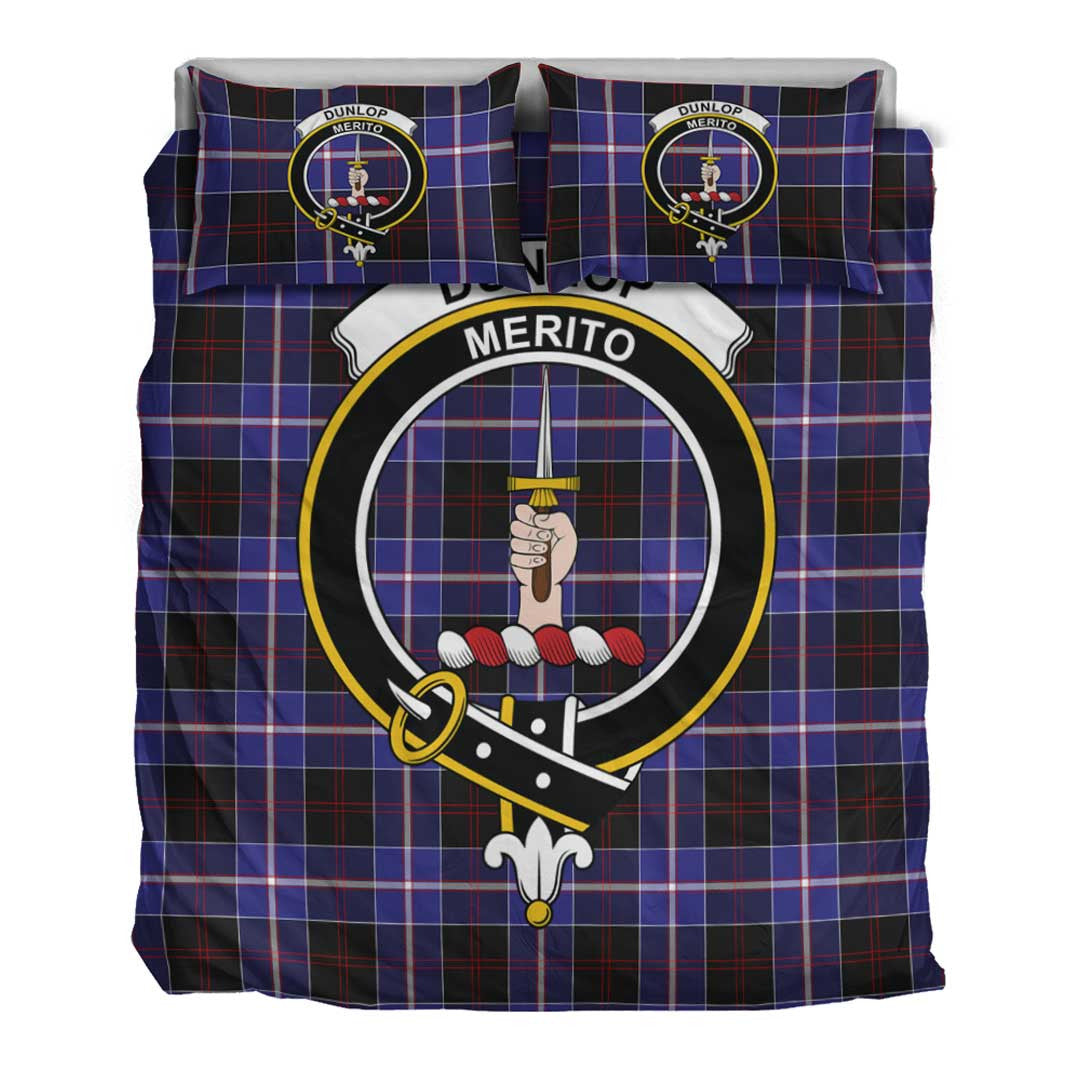 Dunlop Modern Tartan Crest Bedding Set