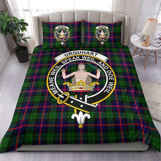 Urquhart Modern Tartan Crest Bedding Set