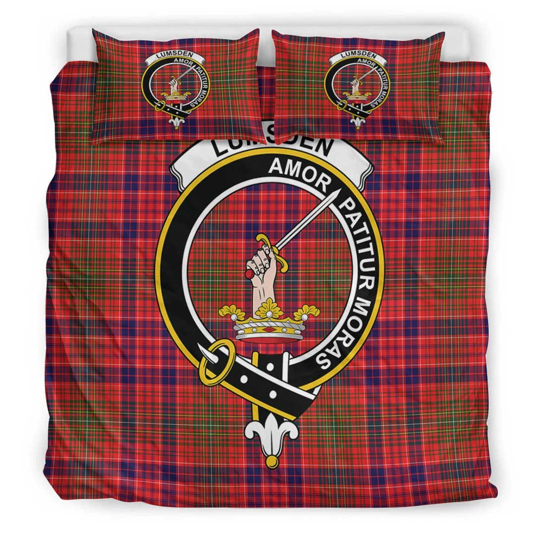 Lumsden Modern Tartan Crest Bedding Set