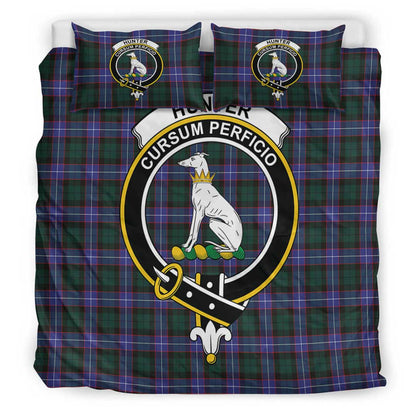 Hunter Modern Tartan Crest Bedding Set