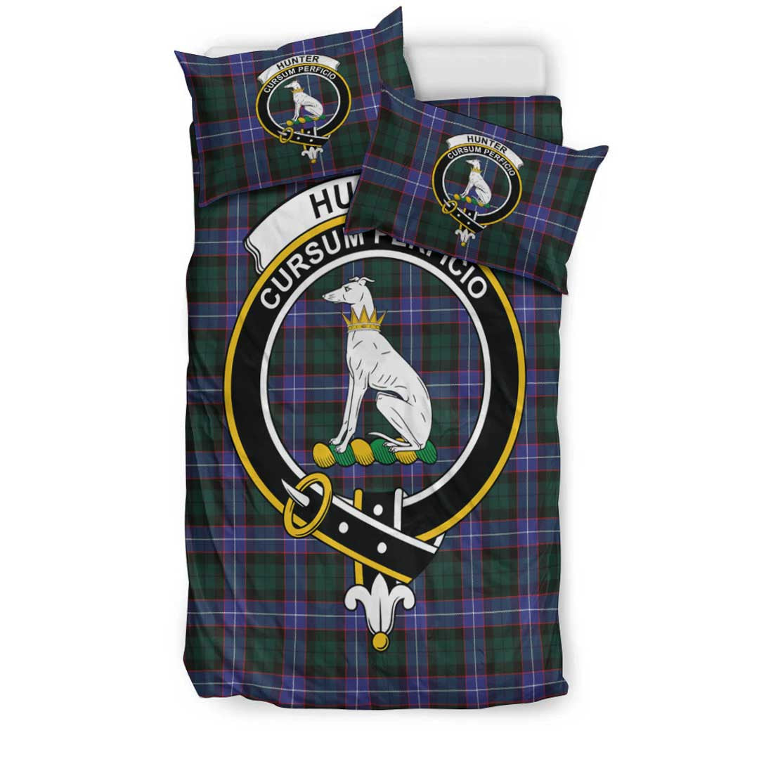 Hunter Modern Tartan Crest Bedding Set