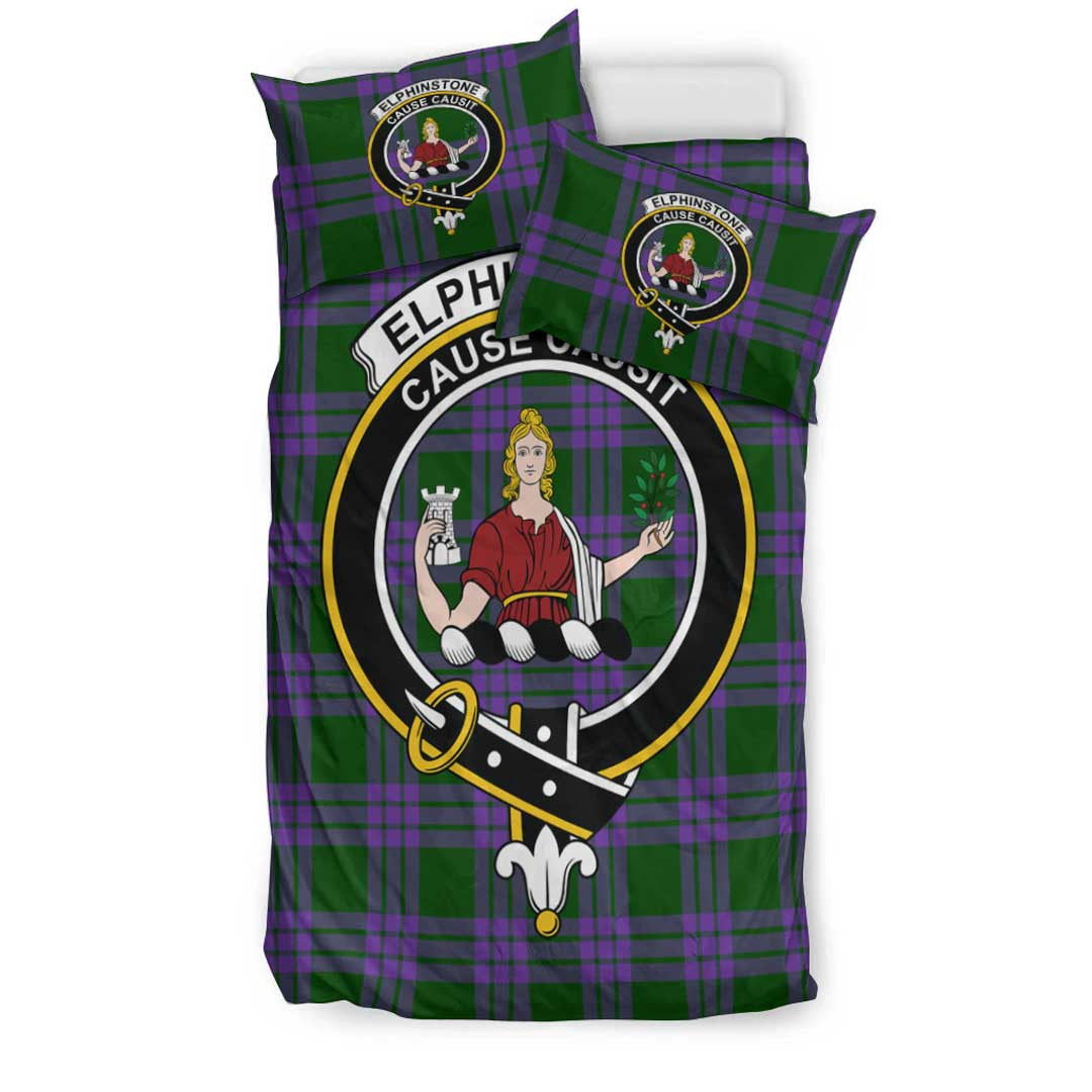 Elphinstone Tartan Crest Bedding Set