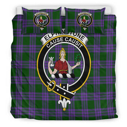 Elphinstone Tartan Crest Bedding Set