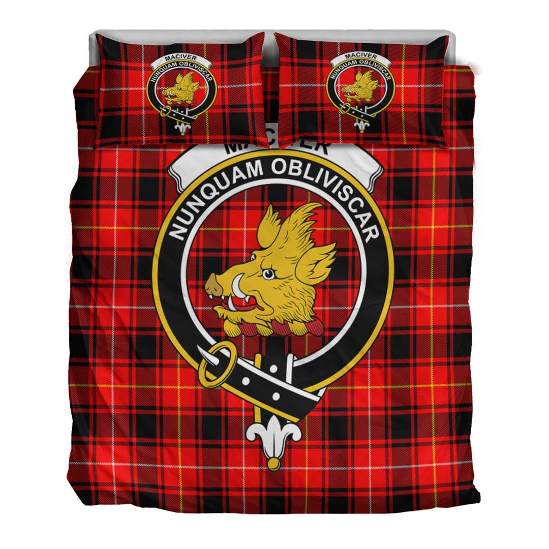 MacIver Modern Tartan Crest Bedding Set