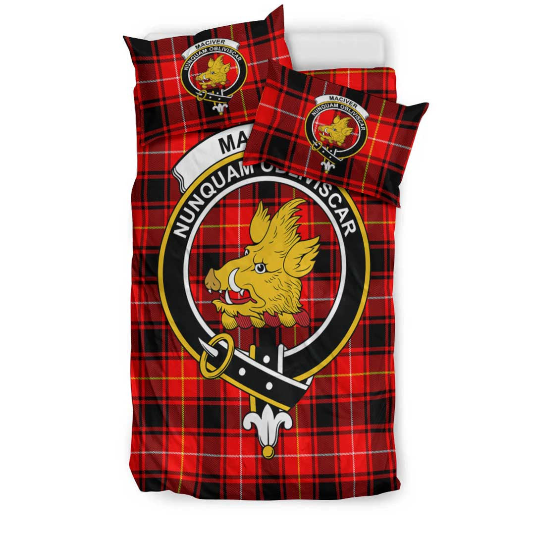 MacIver Modern Tartan Crest Bedding Set