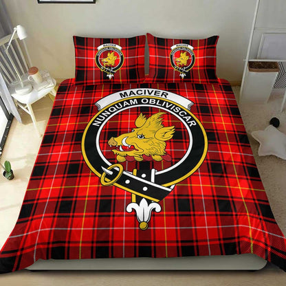 MacIver Modern Tartan Crest Bedding Set